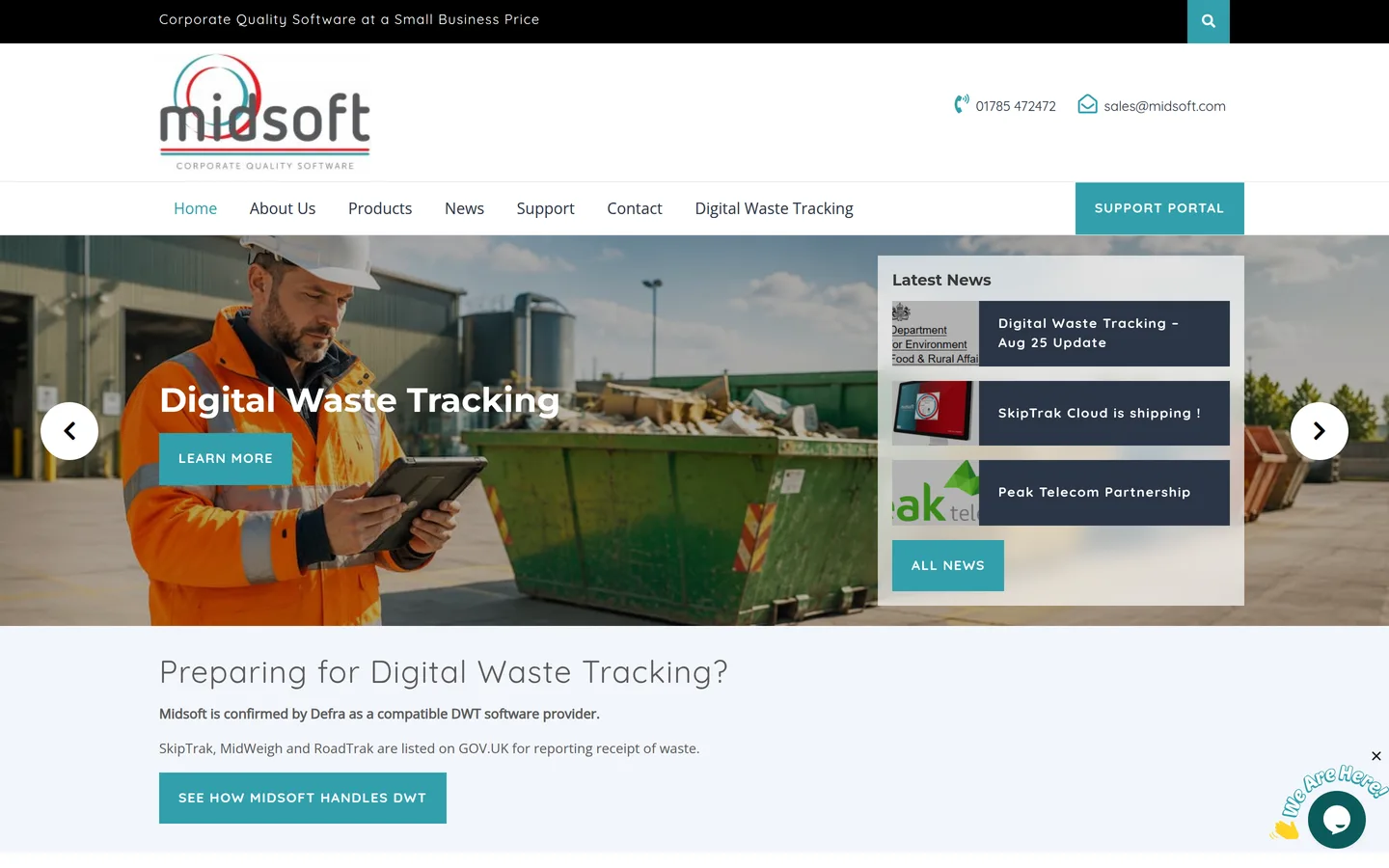 The Midsoft SkipTrak home page