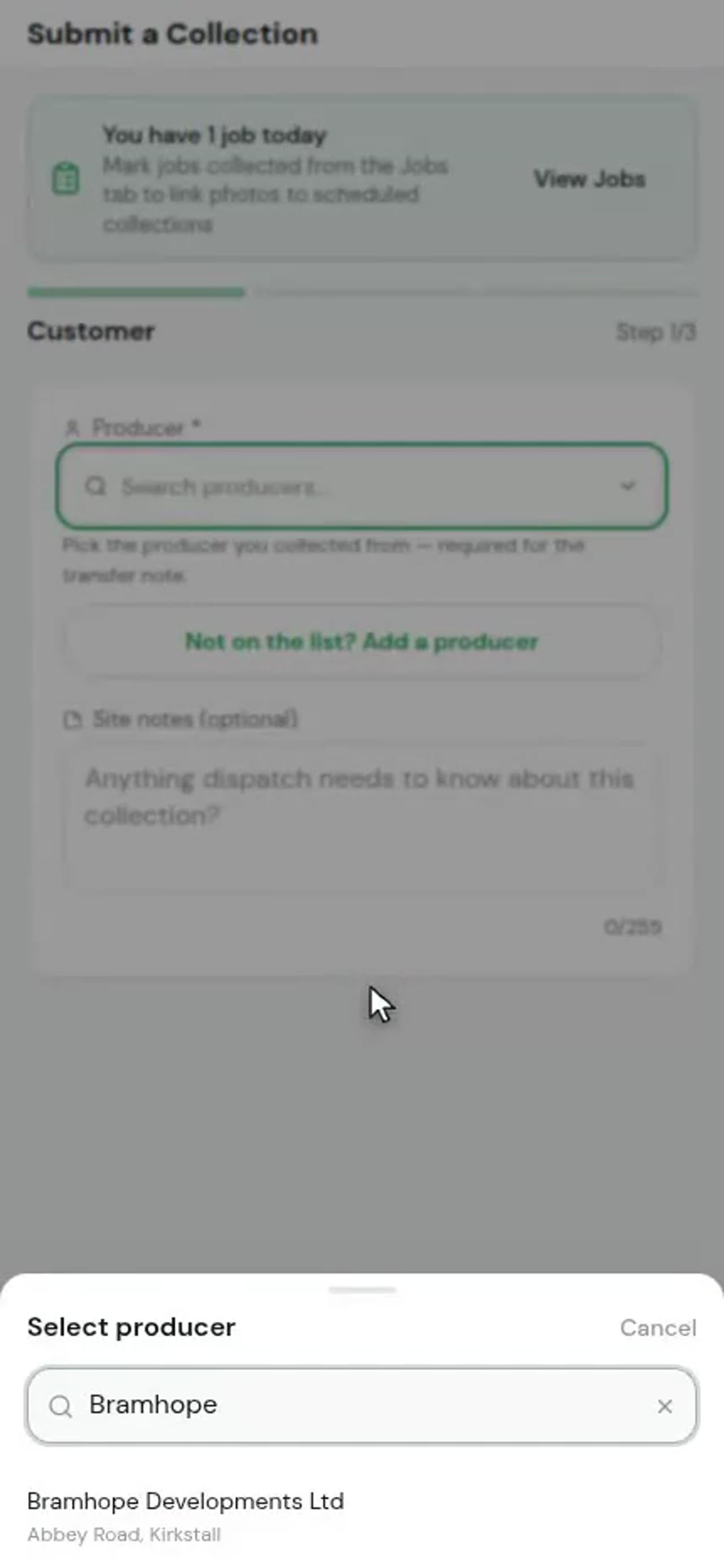 A still from the submitting an ad-hoc collection video