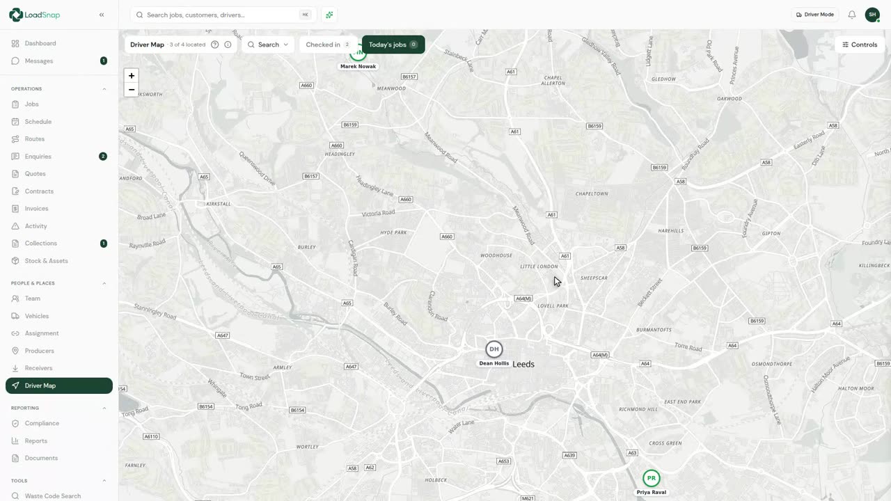 A still from the the driver map video